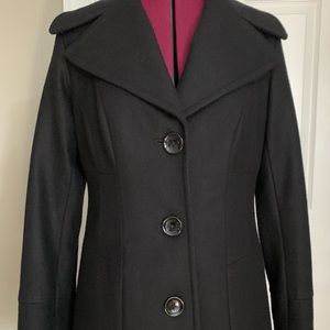 Long black coat, Michael Kors, size 6.